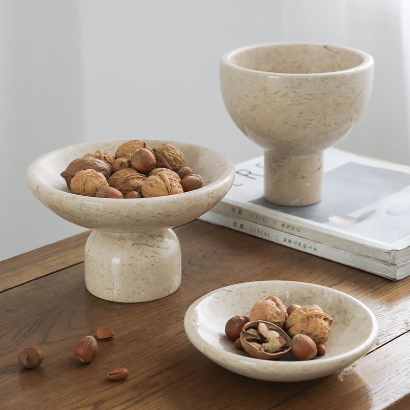 Luxury Lifestyle Items - Compote Marble Material Sundries Tray French