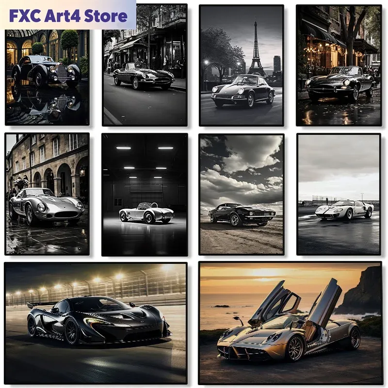 Luxury Lifestyle Items - Frameless Modern Famous Brand Cars Poster