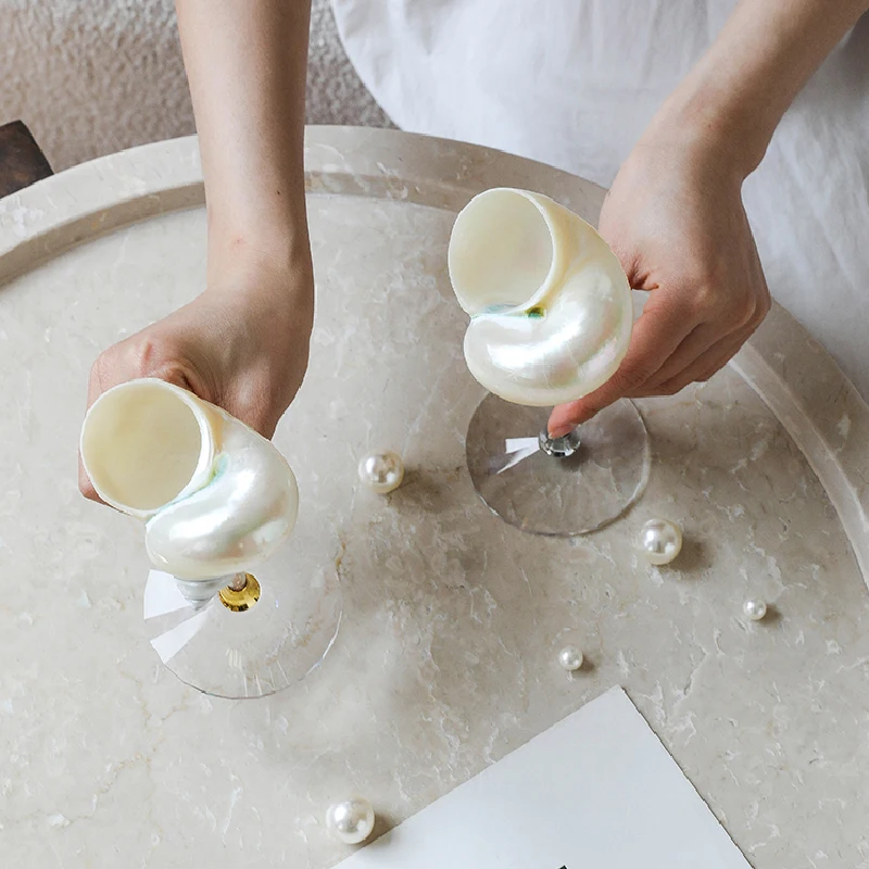 Natural Conch Shell Goblet Cre - Luxury Lifestyle Items recension och pris